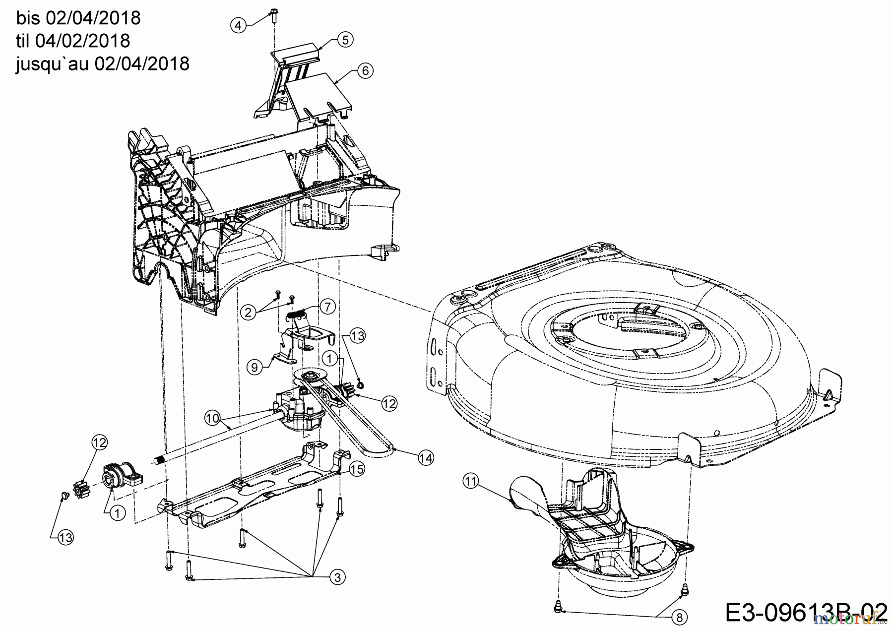 Wolf-Garten Petrol mower self propelled A 4600 A 12A-TOSC650 (2018) Gearbox, Belt til 04/02/2018
