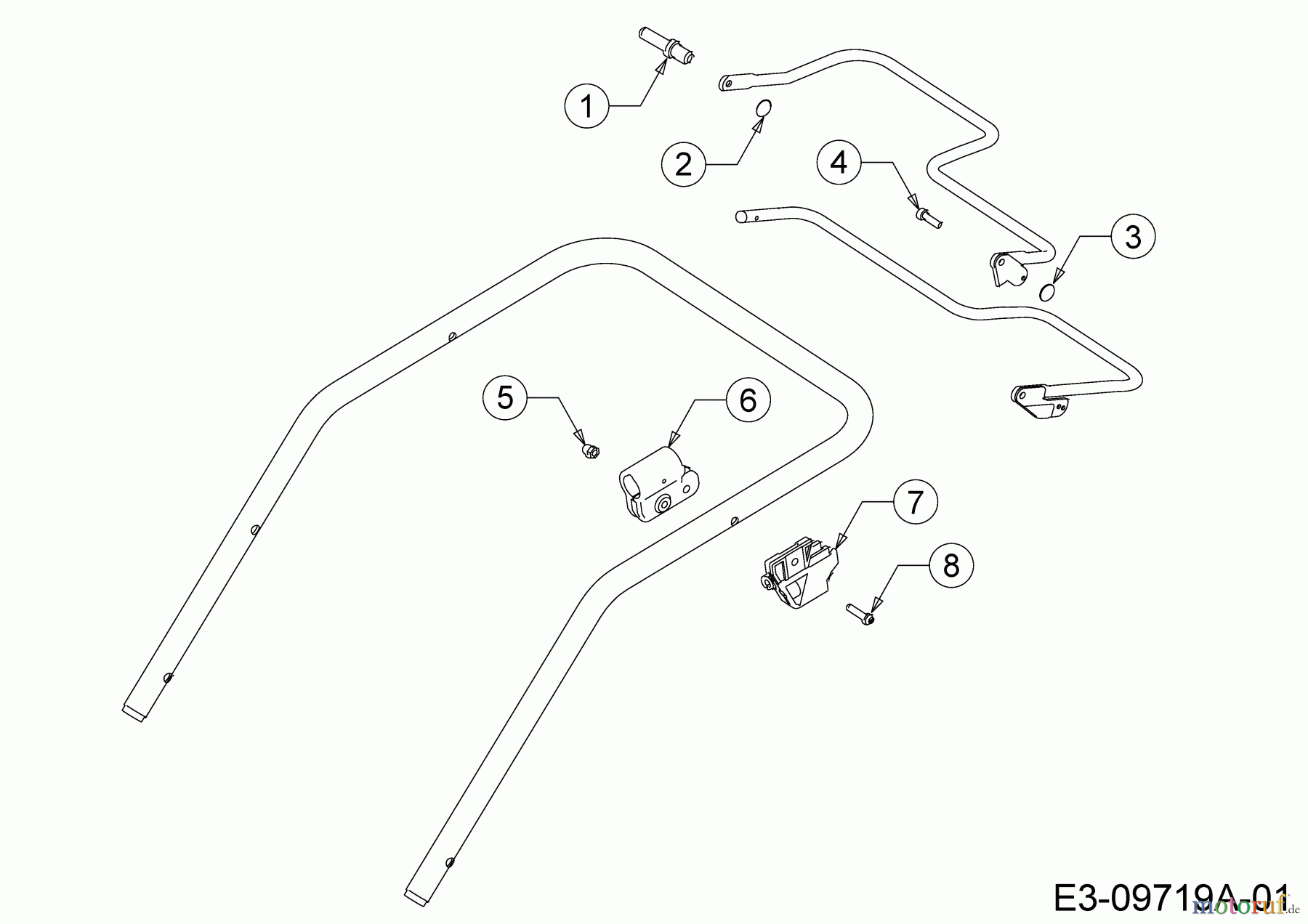 Wolf-Garten Electric mower self propelled Expert 40 EA 18CRH1K-650 (2018) Mounting parts lever