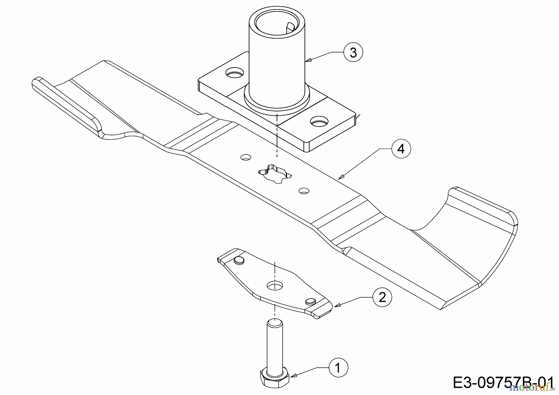  Wolf-Garten Petrol mower A 4200 11B-LOSC650 (2019) Blade, Blade adapter