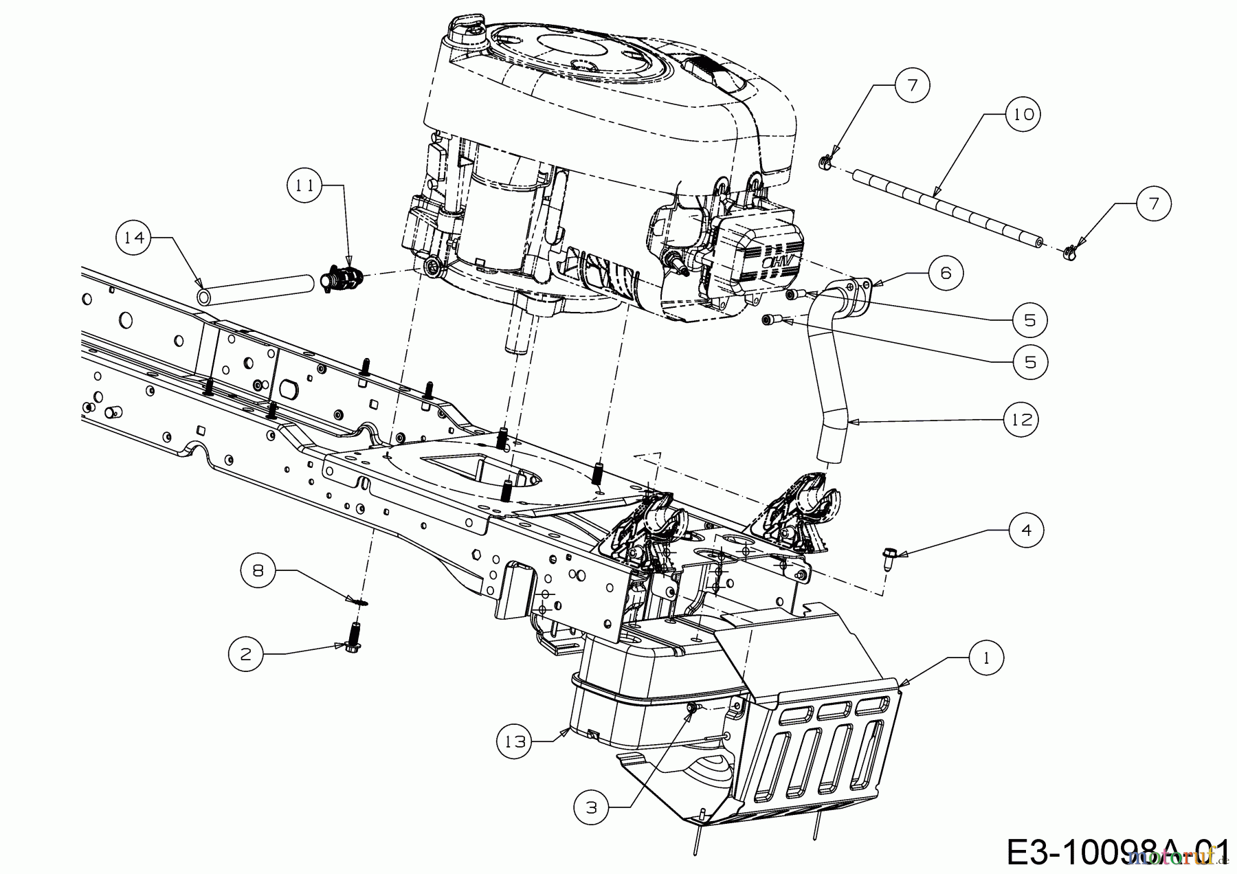  Wolf-Garten Lawn tractors GLTT 165.95 H 13BDA1VB650  (2017) Engine accessories