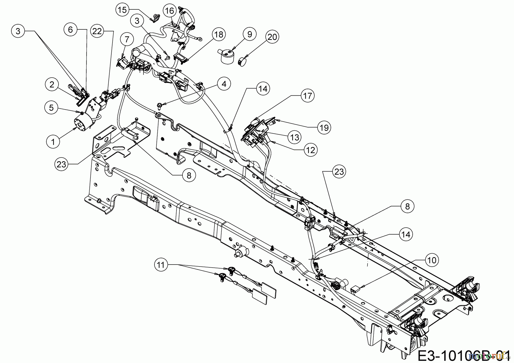 Wolf-Garten Lawn tractors 106.185 H 13CLA1VR650 (2020) Electric parts