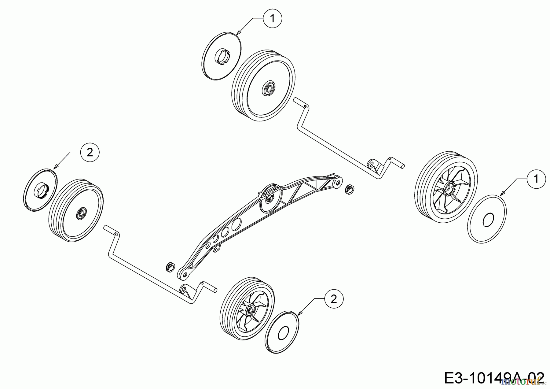 Wolf-Garten Electric mower self propelled Expert 40 EA 18CRH1K-650 (2018) Hub caps