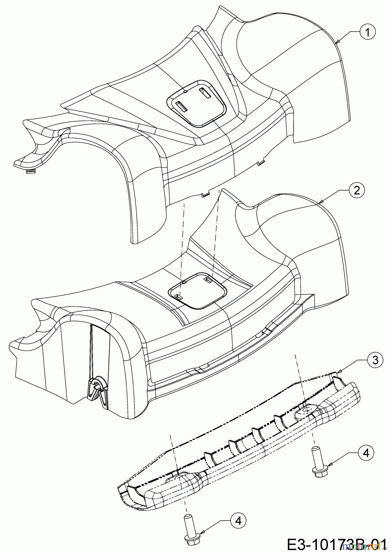Wolf-Garten Petrol mower self propelled A 530 ASPHWIS 12AYPV7E650 (2019) Cover front axle