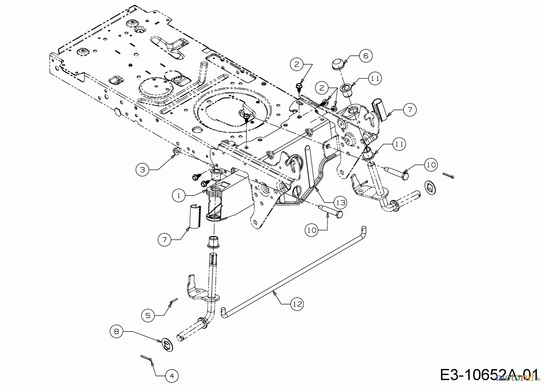  Wolf-Garten Lawn tractors E 13/96 H 13AB795F650  (2019) Front axle