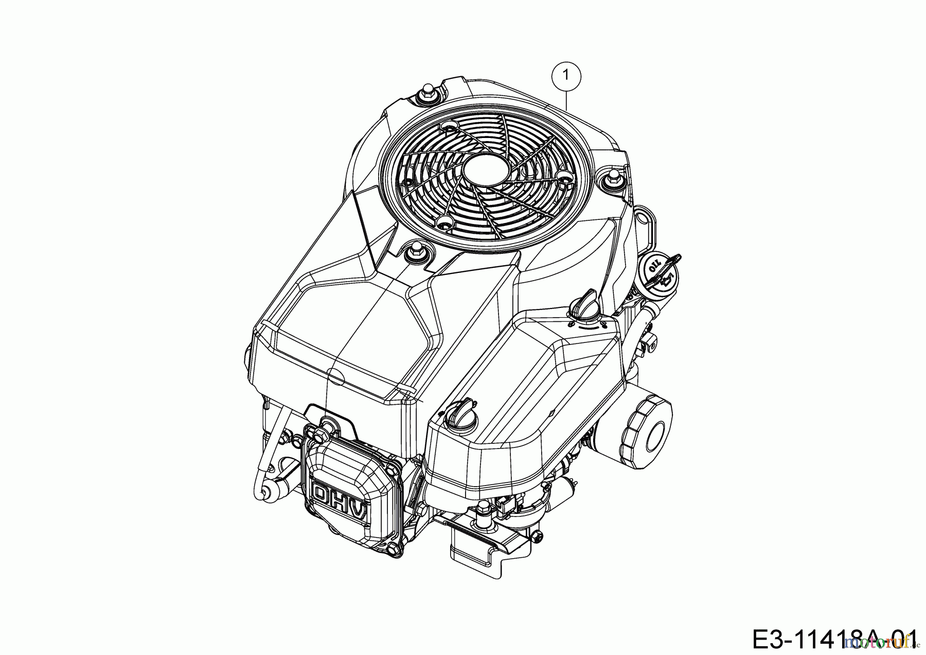  Wolf-Garten Lawn tractors 106.220 H 13CAA1VR650  (2019) Engine B&S