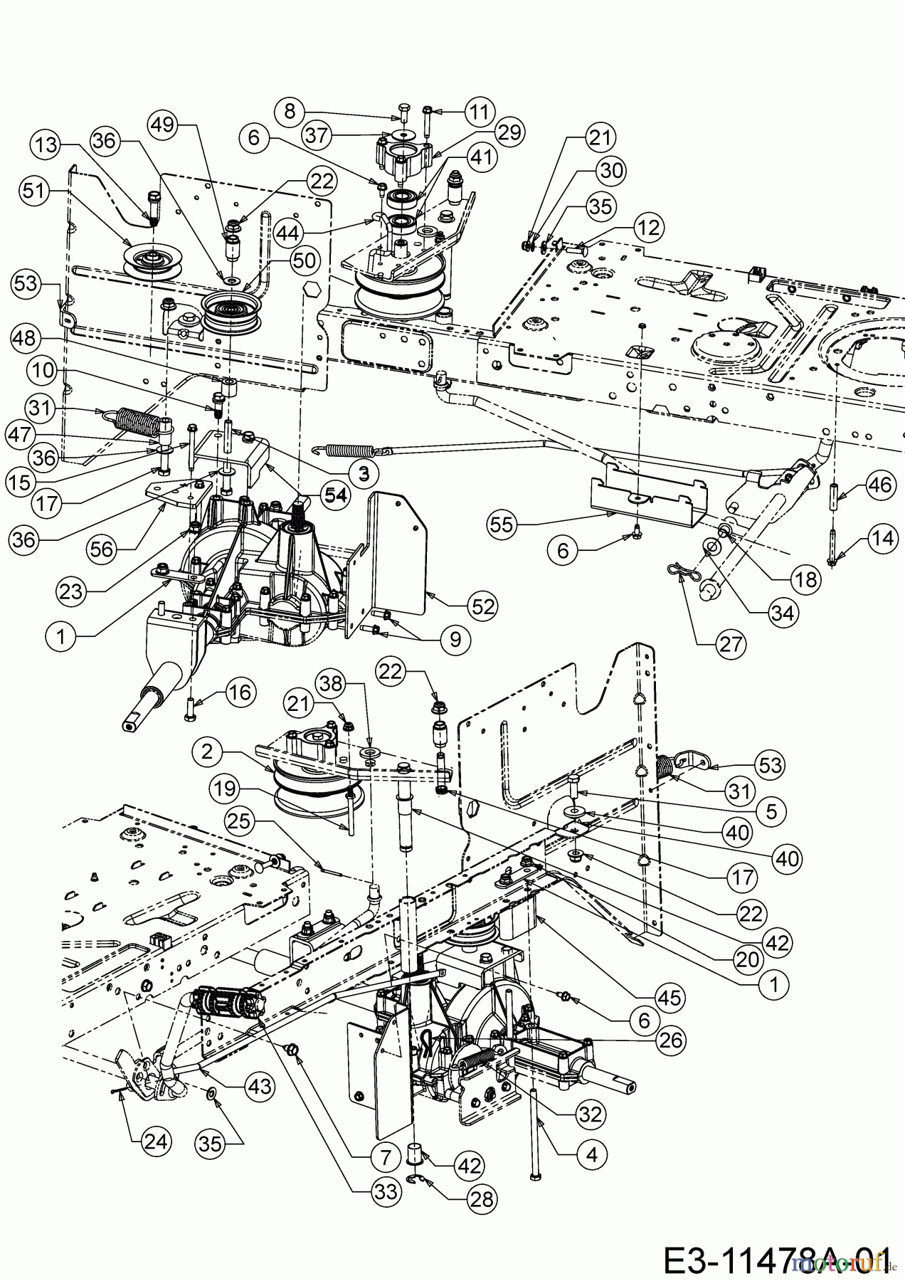 Wolf-Garten Lawn tractors E 13/92 T 13AB765E650 (2019) Drive system, Variator
