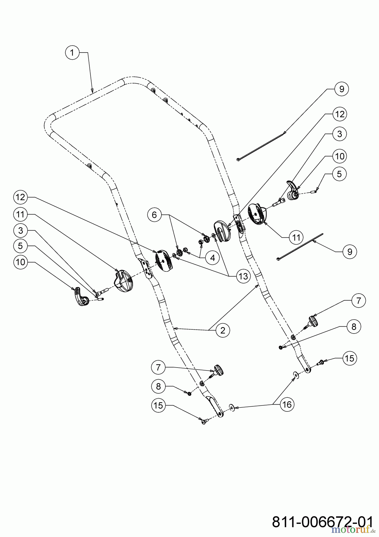  Wolf-Garten Petrol mower self propelled A 530 ASPHWIS 12AYPV8B650 (2023) Handle