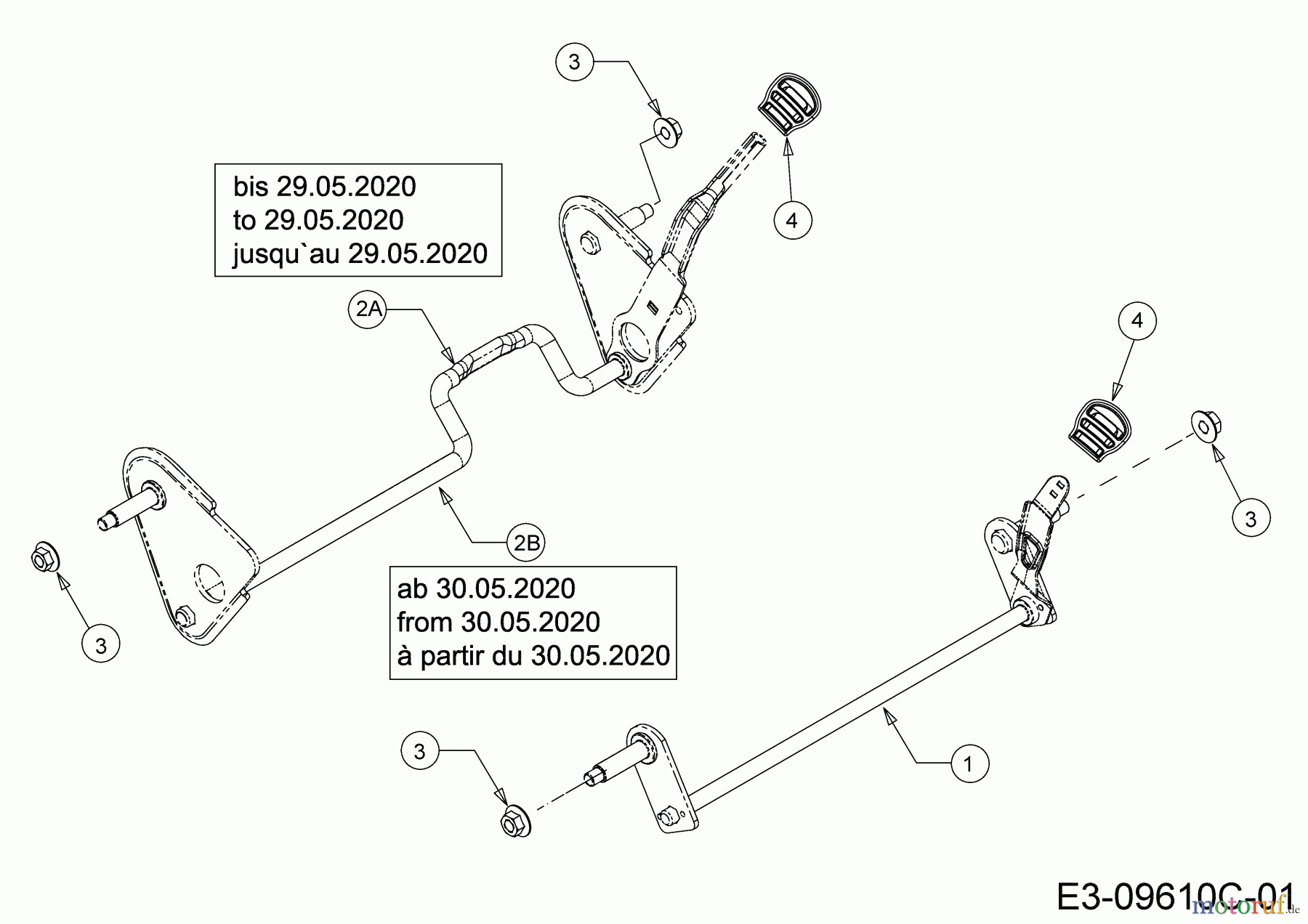  Wolf-Garten Petrol mower self propelled A 4600 A 12C-TOSC650 (2021) Axles, Height adjustment