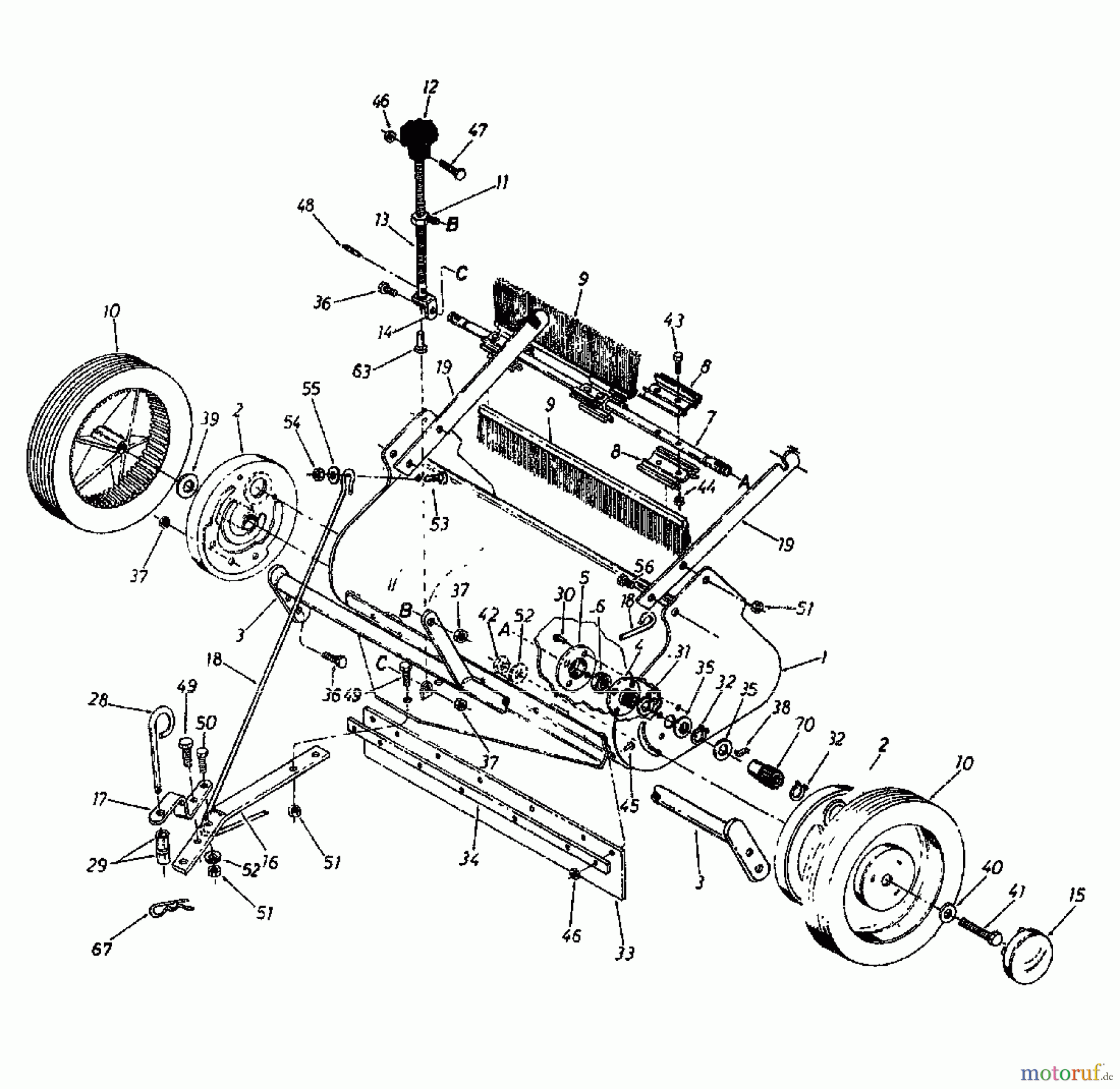 MTD Accessories Accessories garden and lawn tractors Sweeper Flott-HD 031-0172 (1985) Basic machine