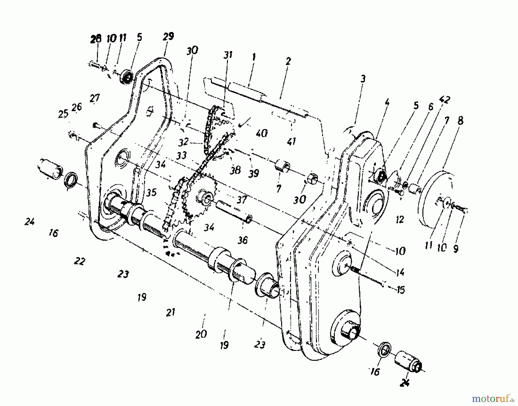 MTD Tillers DELUXE LD 215-3860 (1985) Chain case