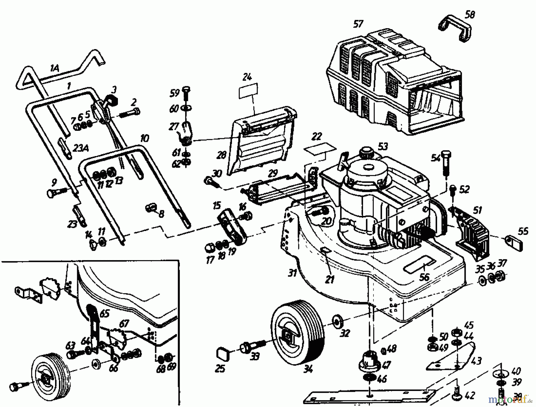 Golf Electric mower E 02881.01 (1985) Basic machine