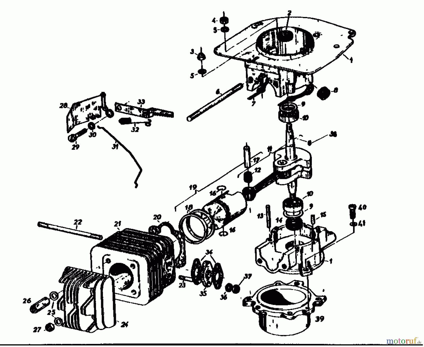  Gutbrod Cutter bar mower BM 100-2/G 07507.02  (1985) Crankcase, Cylinder