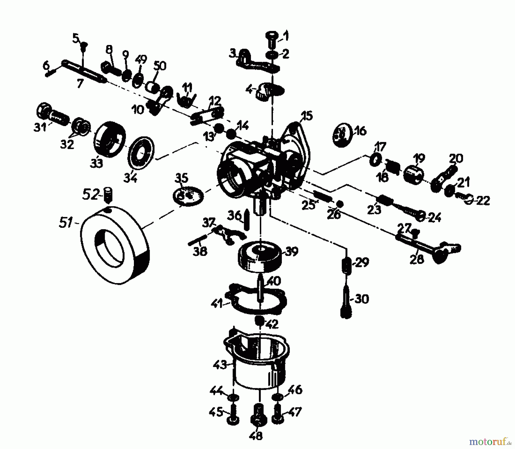 Gutbrod Motofaucheuse BM 100-2/G 07507.02 (1985) Carburateur