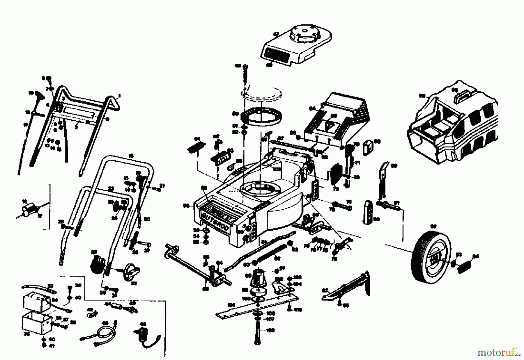 Gutbrod Petrol mower HB 40 L 02896.02 (1986) Basic machine