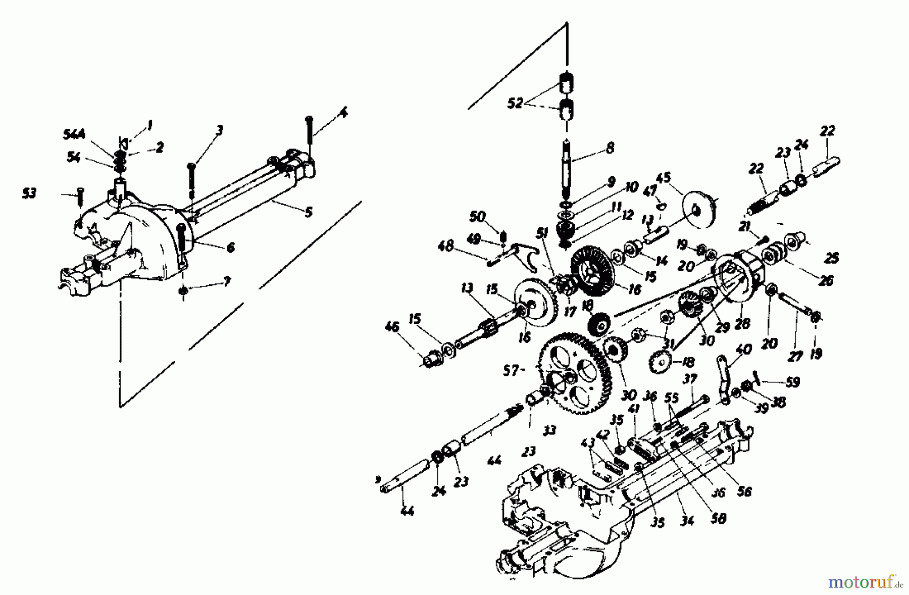 Gutbrod Lawn tractors 610 EBS 02651.02 (1986) Gearbox