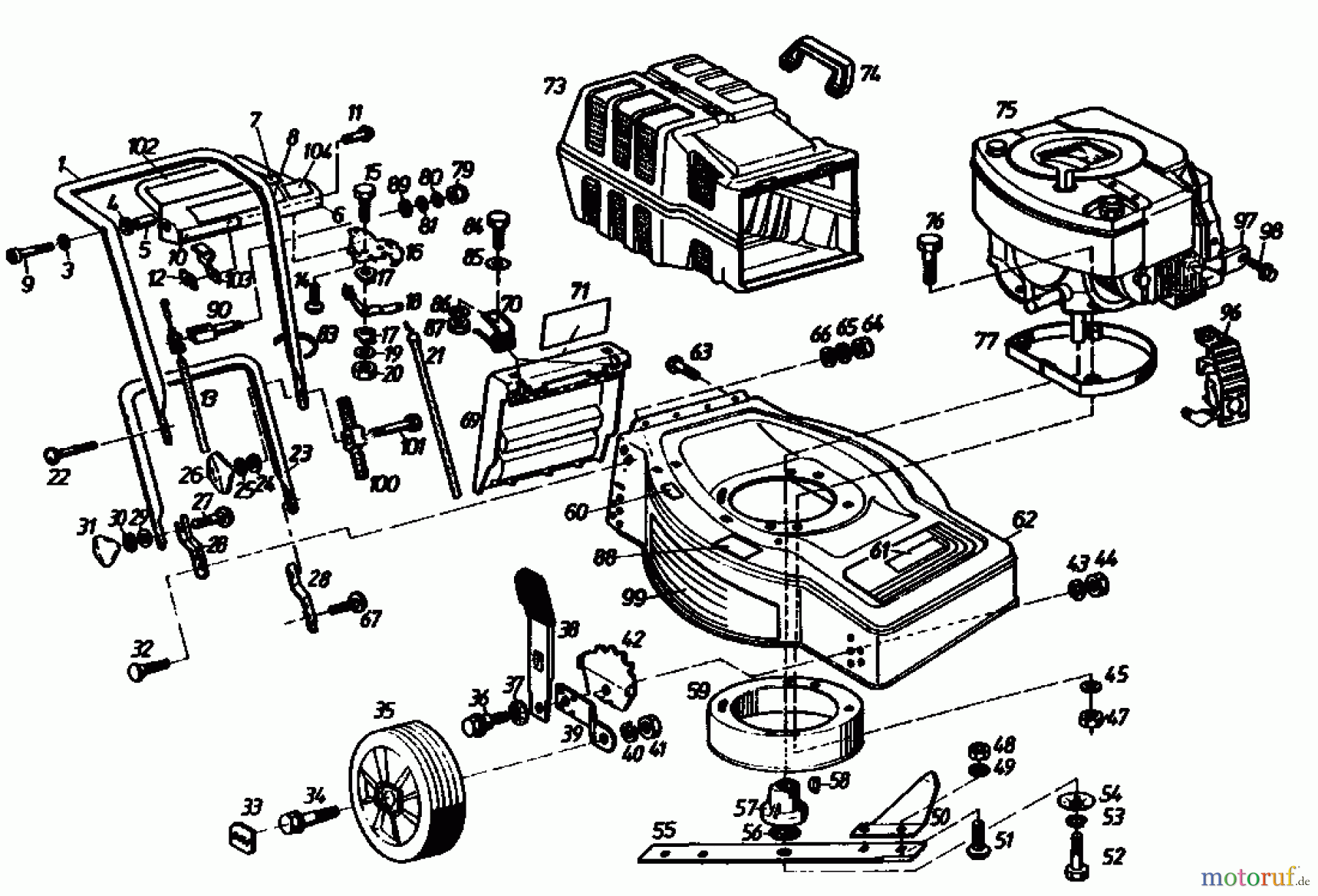  Golf Petrol mower self propelled 245 HR 4 02647.05  (1987) Basic machine
