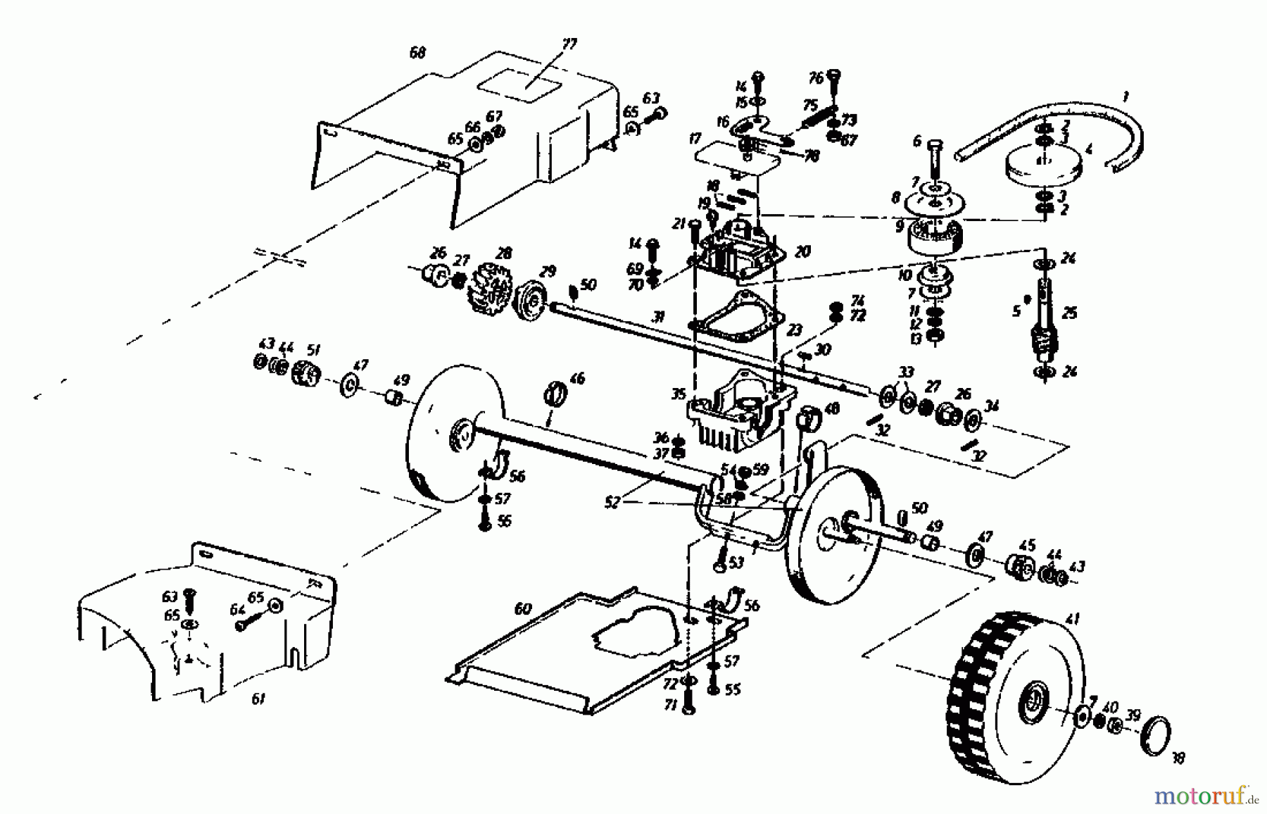  Gutbrod Petrol mower self propelled HB 55 R 02882.05  (1987) Gearbox