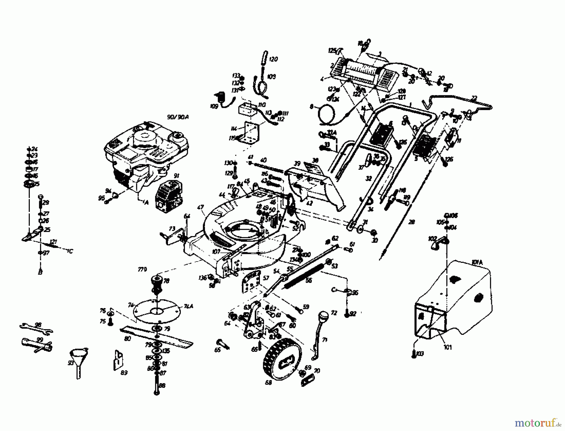  Gutbrod Petrol mower self propelled HB 55 R 02849.01  (1988) Basic machine
