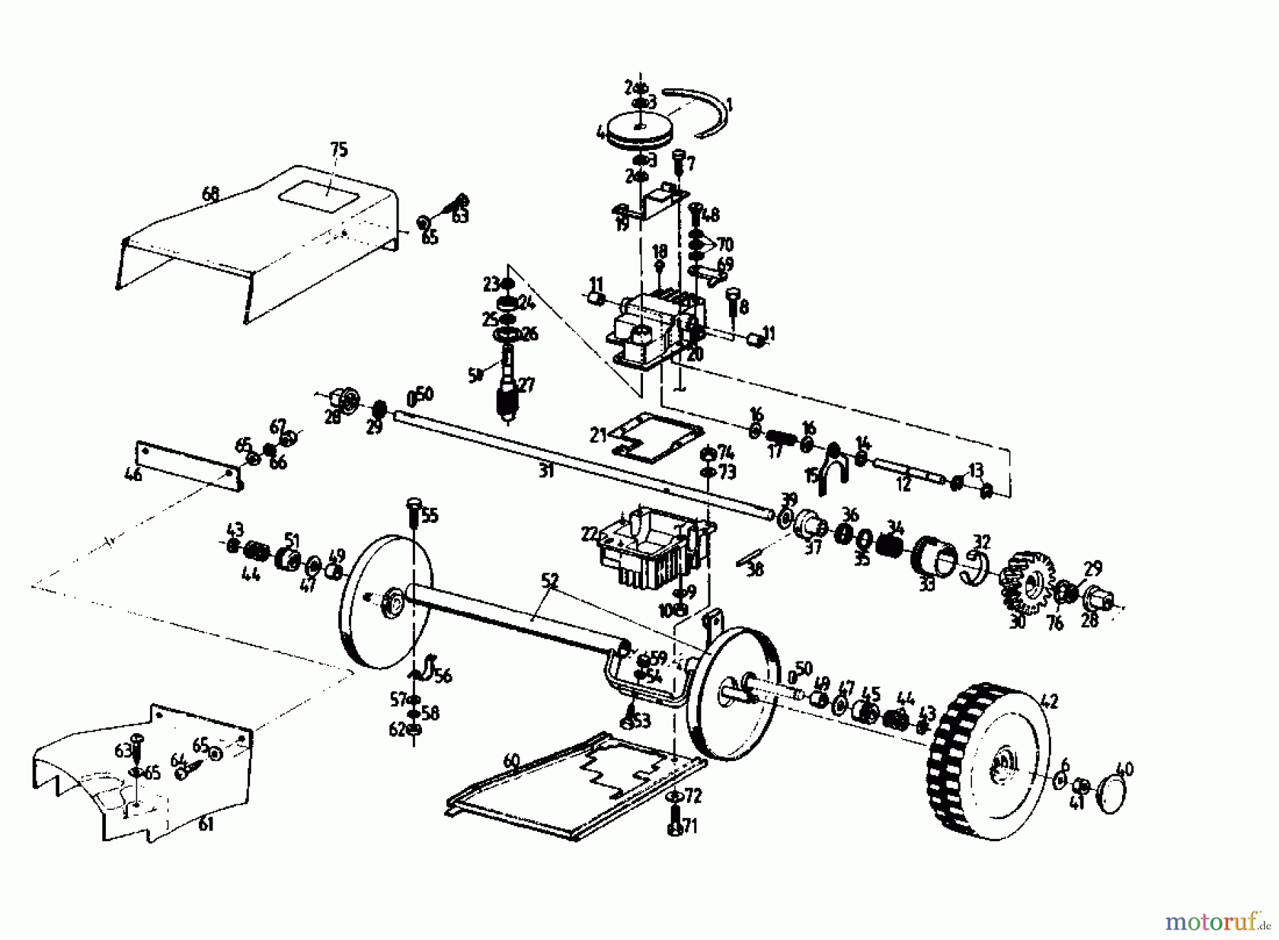  Gutbrod Petrol mower self propelled HB 55 R 02849.01  (1988) Gearbox