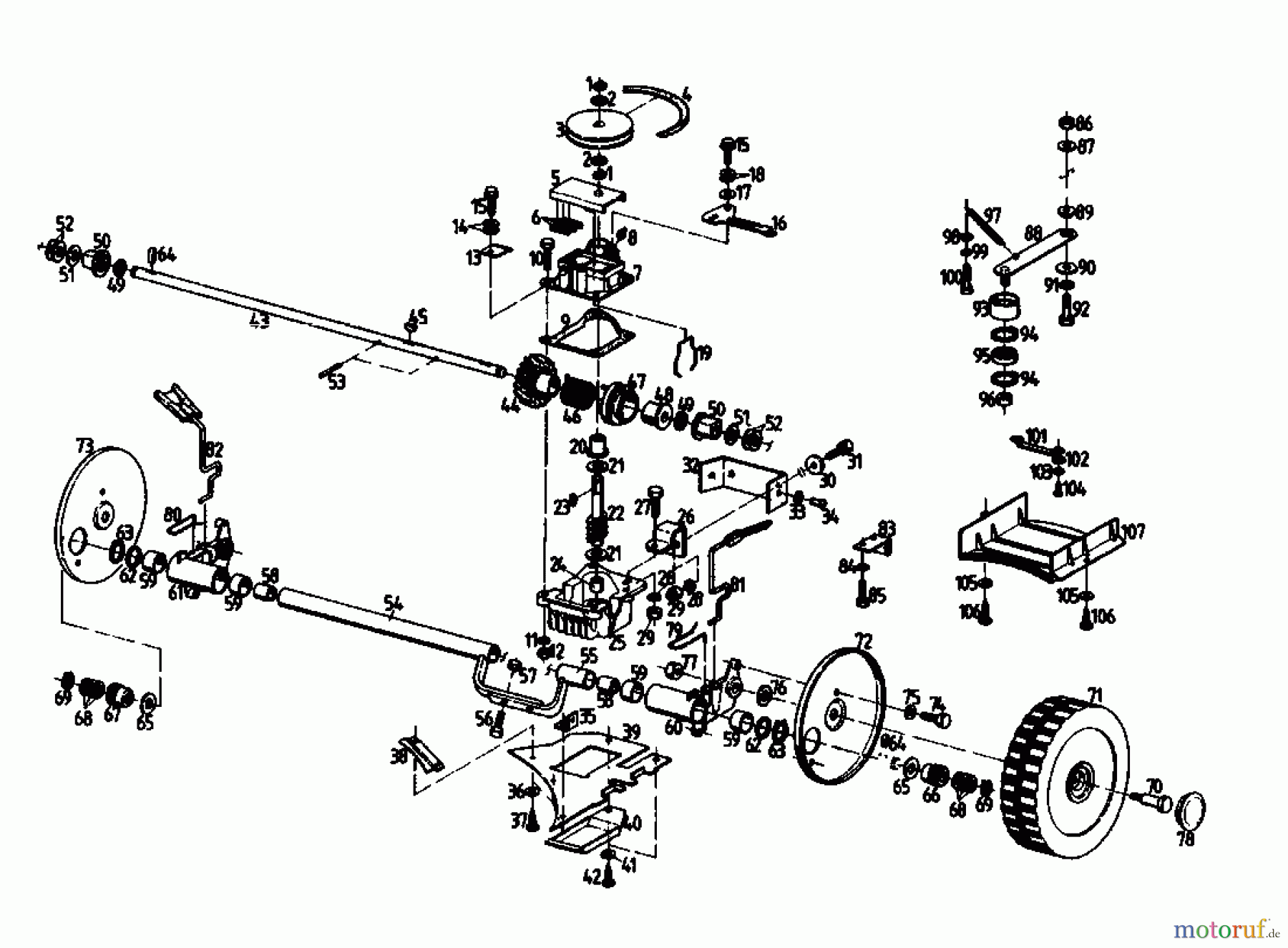  Gutbrod Petrol mower self propelled HB 47 REL 02847.03  (1988) Gearbox