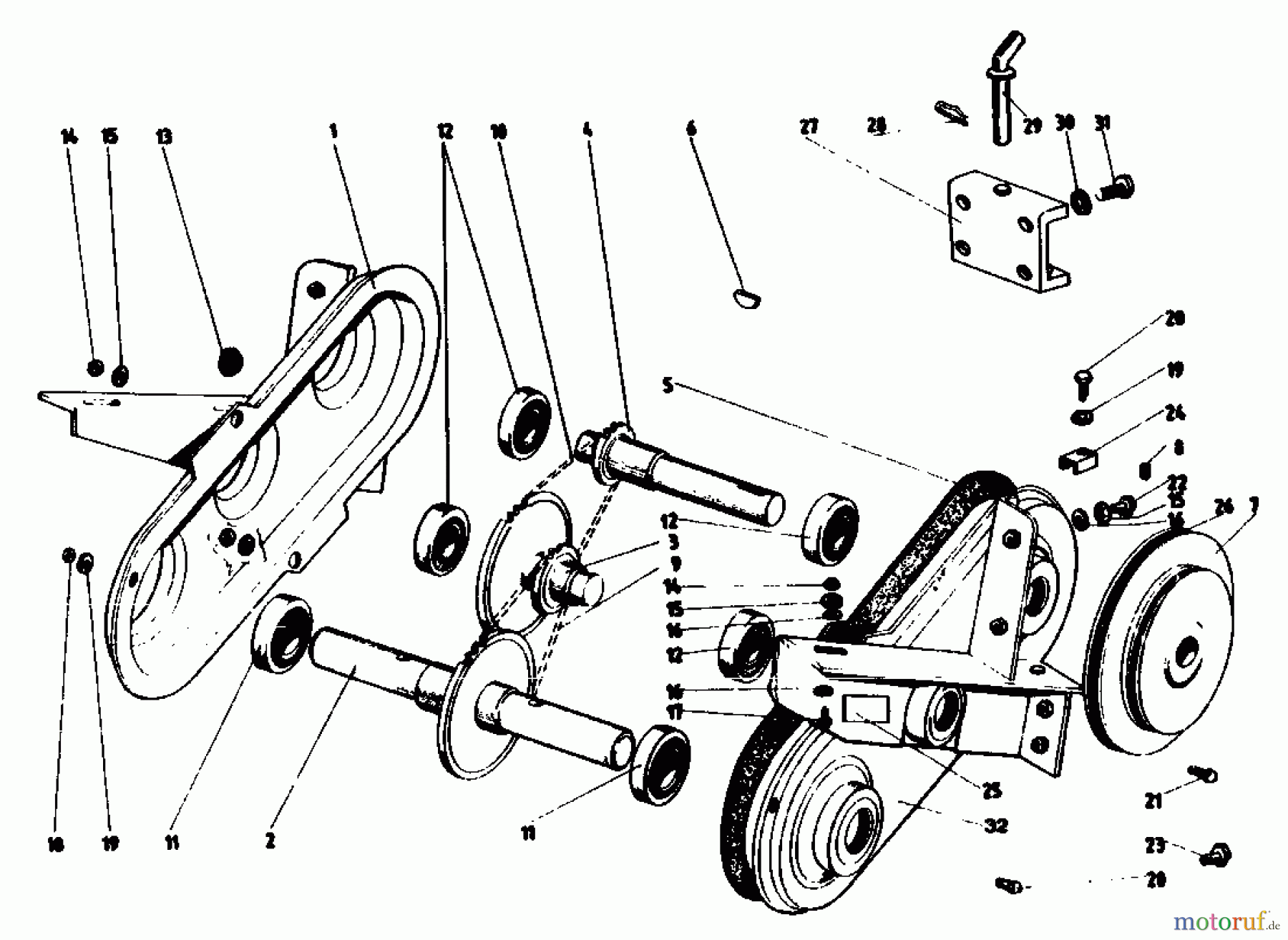 Gutbrod Motobineuse MB 60-52 07514.03 (1988) Transmission de chaine