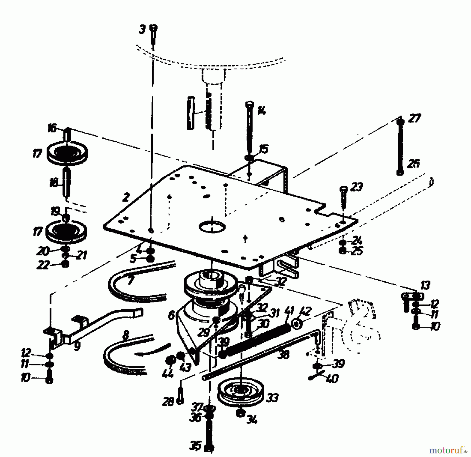  Golf Lawn tractors 170 HD 4 02840.02  (1989) Drive system, Cutting drive