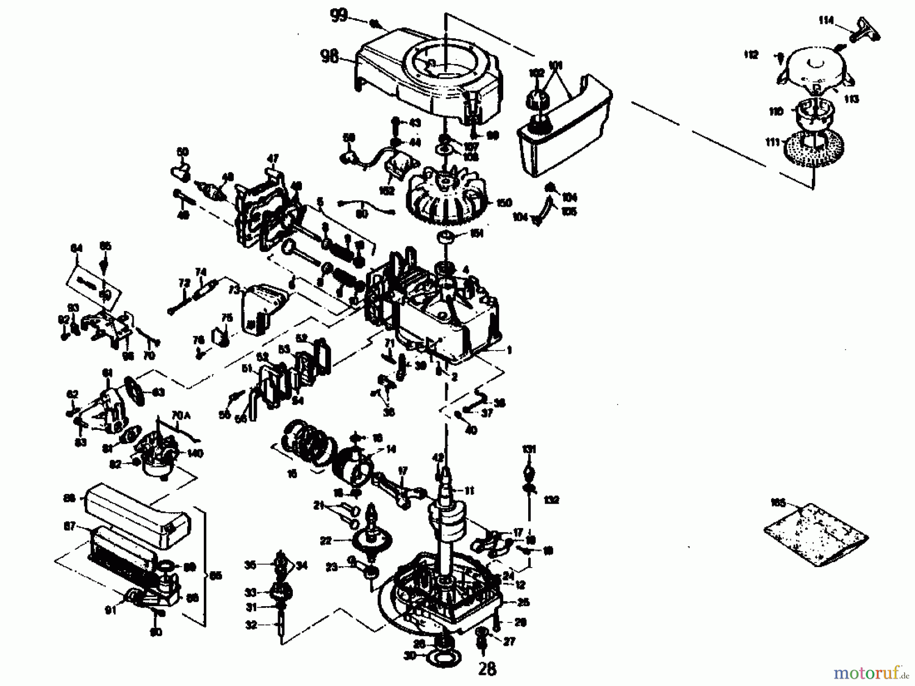  Gutbrod Petrol mower self propelled HB 47 R 02847.01  (1989) Crankcase, Cylinder