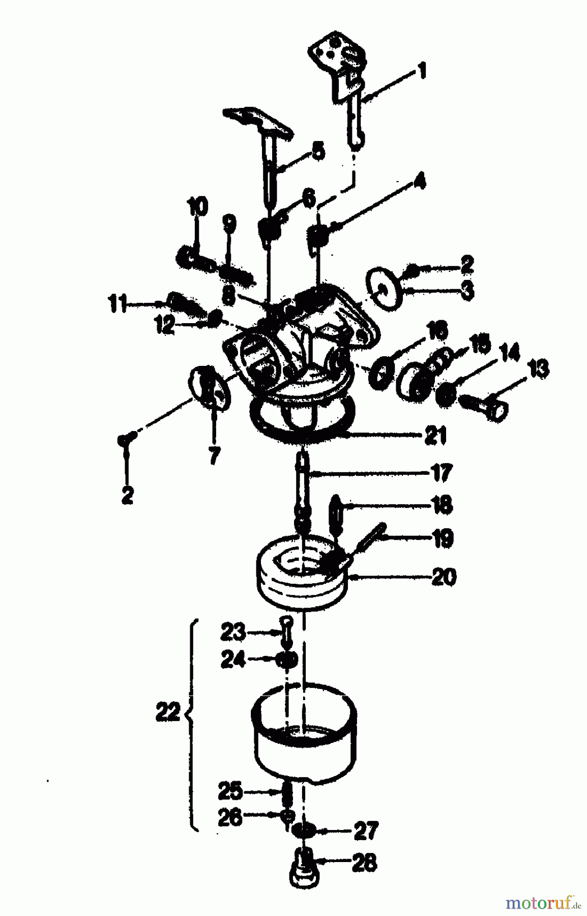  Gutbrod Petrol mower self propelled HB 47 R 02847.01  (1989) Carburetor