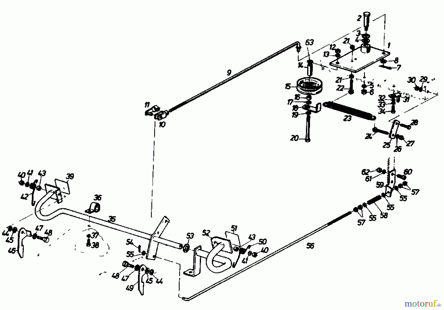 Gutbrod Lawn tractors Sprint 1000 E 02840.04 (1989) Pedals