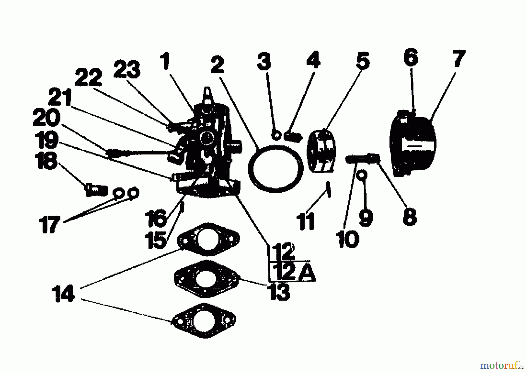  Gutbrod Cutter bar mower BM 100-2/G 07507.01  (1989) Carburetor