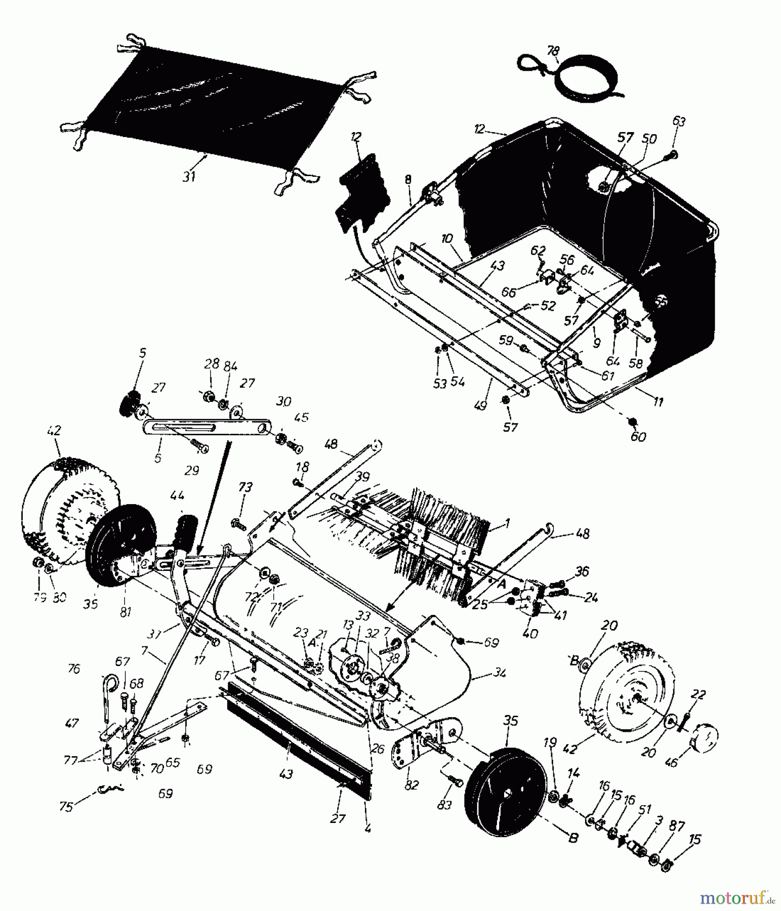 MTD Accessories Accessories garden and lawn tractors Sweeper Flott-HD 042-0172-9 (1990) Basic machine