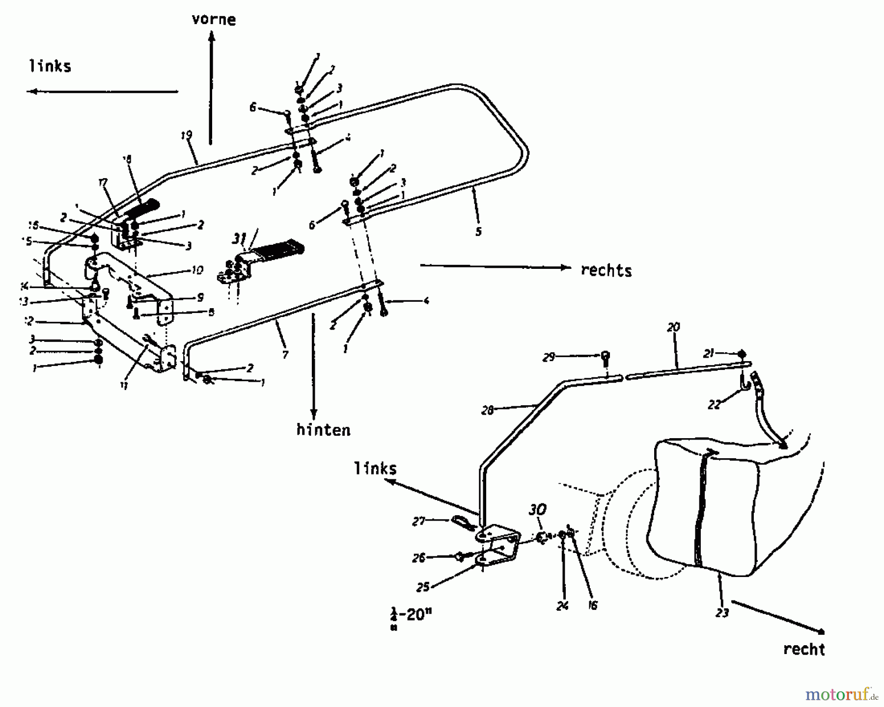 MTD Accessories Accessories garden and lawn tractors Grass catcher for side discharge with hitch hike only 190-0150 (1990) Grass box