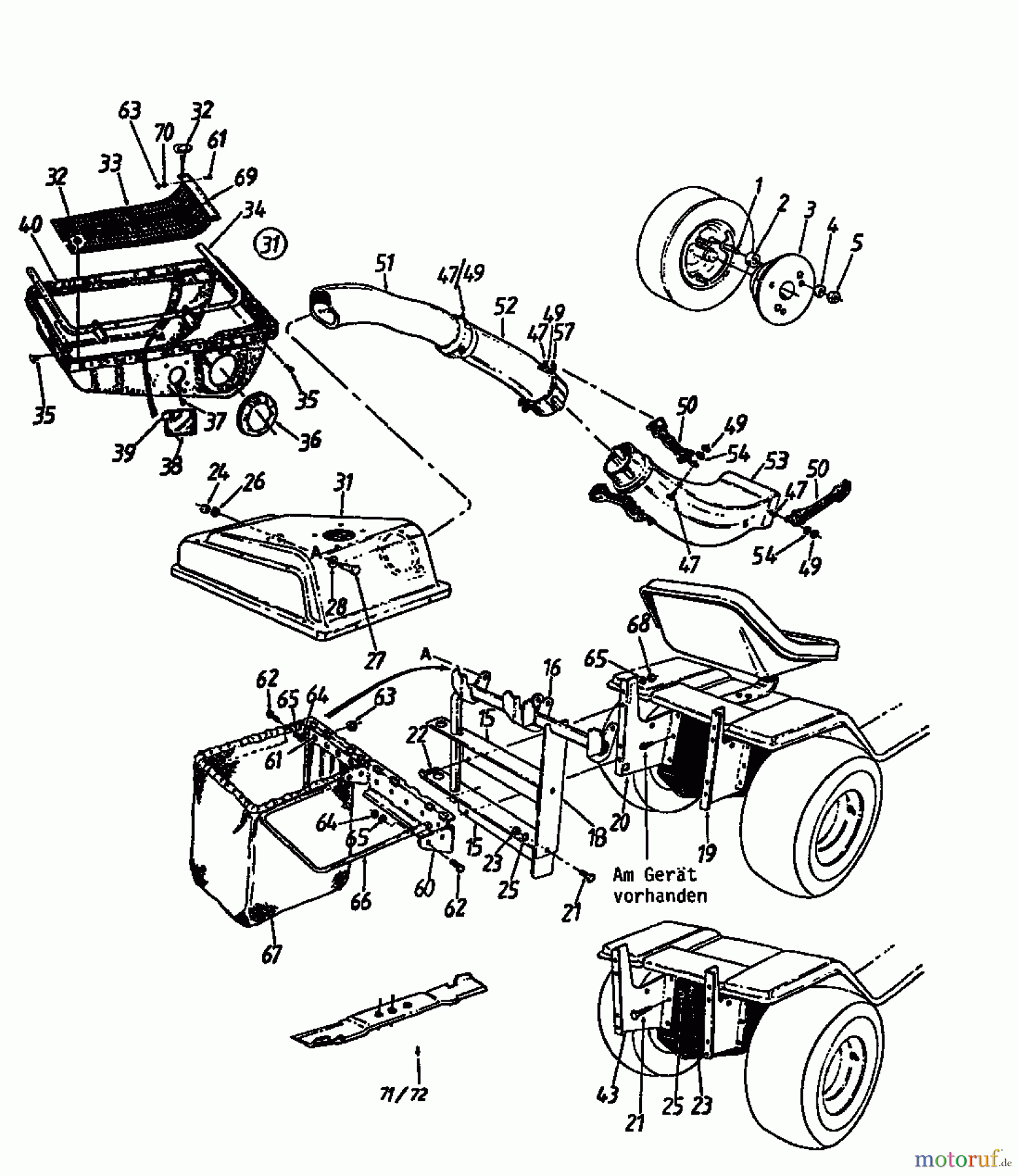 MTD Accessories Accessories garden and lawn tractors Grass catcher for 400 series 190-0640 (1990) Basic machine