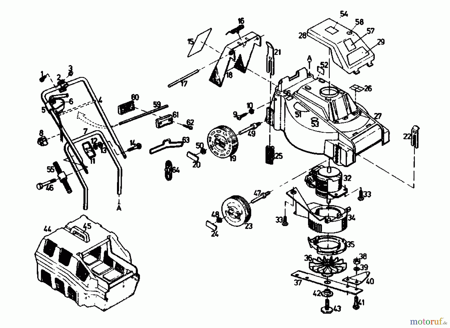 Gutbrod Electric mower HE 40 02889.04 (1990) Basic machine