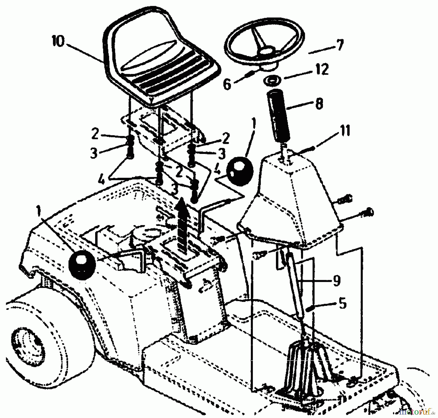 Gutbrod Lawn tractors ASB 90-10 04015.01 (1991) Seat