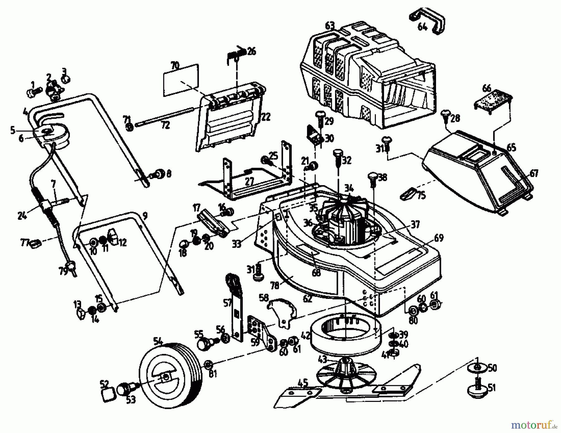 Golf Electric mower 345 HLE 02841.06 (1992) Basic machine