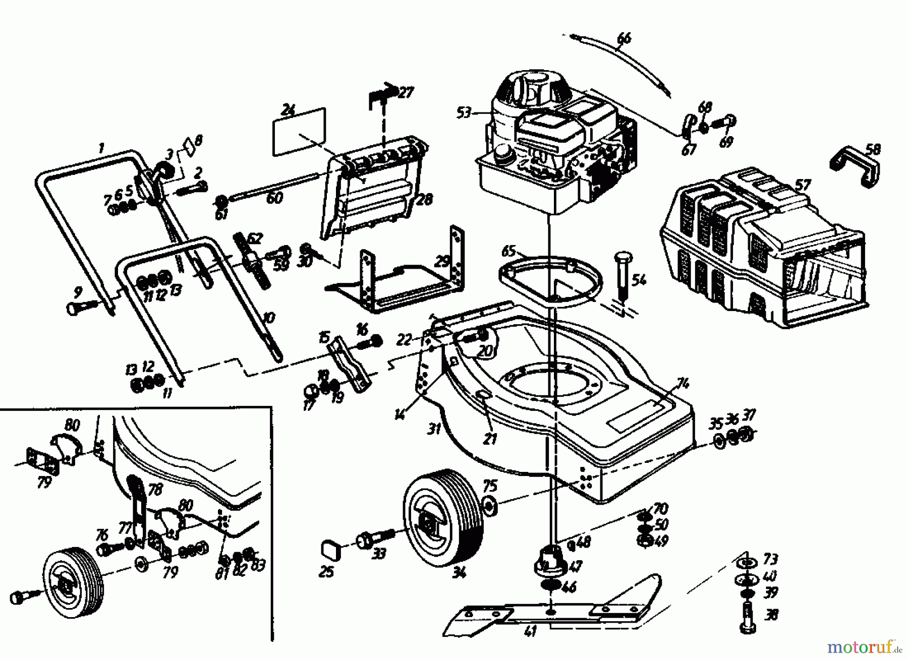  Gutbrod Petrol mower TURBO B-B 02893.02  (1992) Basic machine