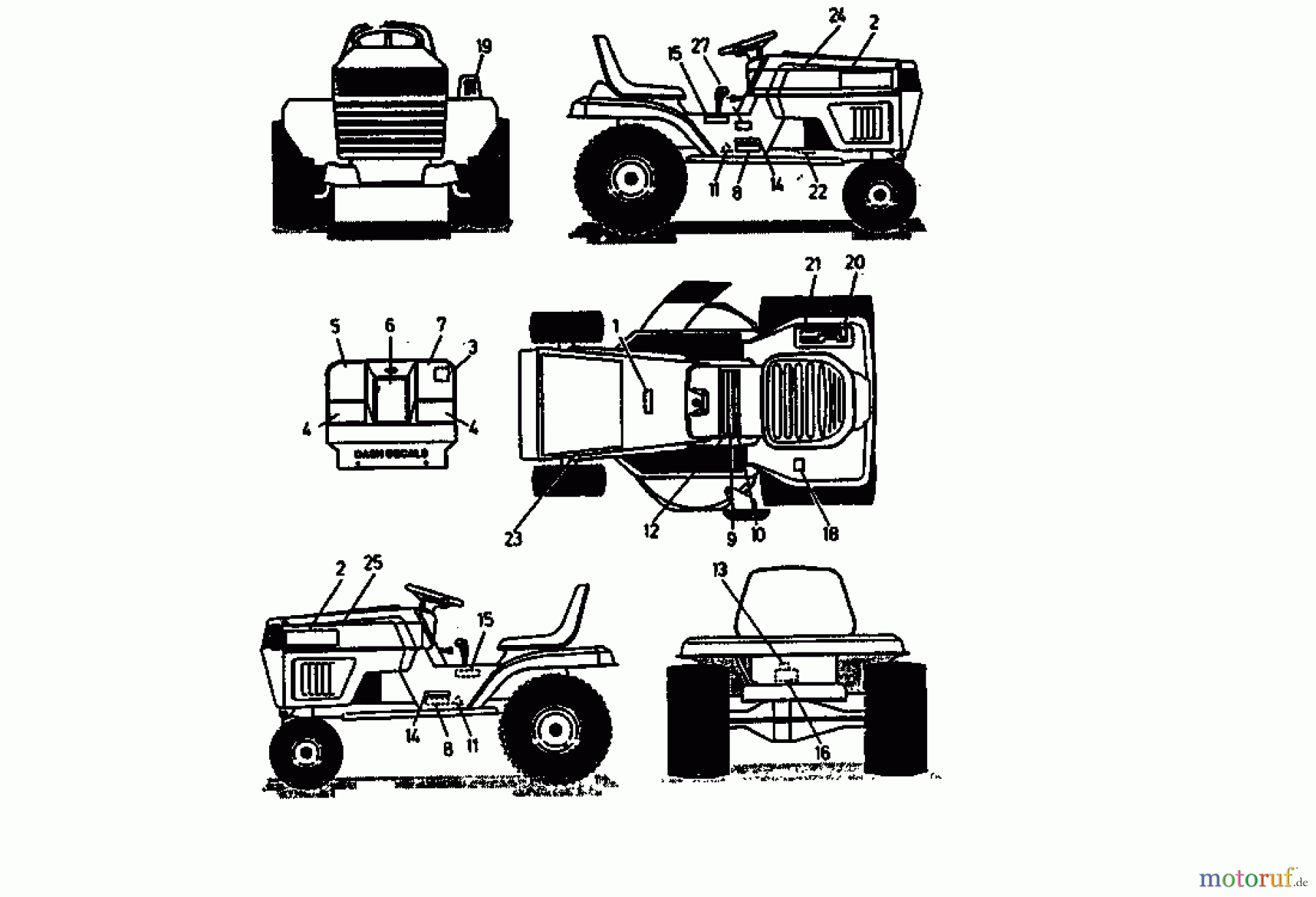  Golf Lawn tractors SPIDER 270 SD 4 04015.08  (1992) Decal