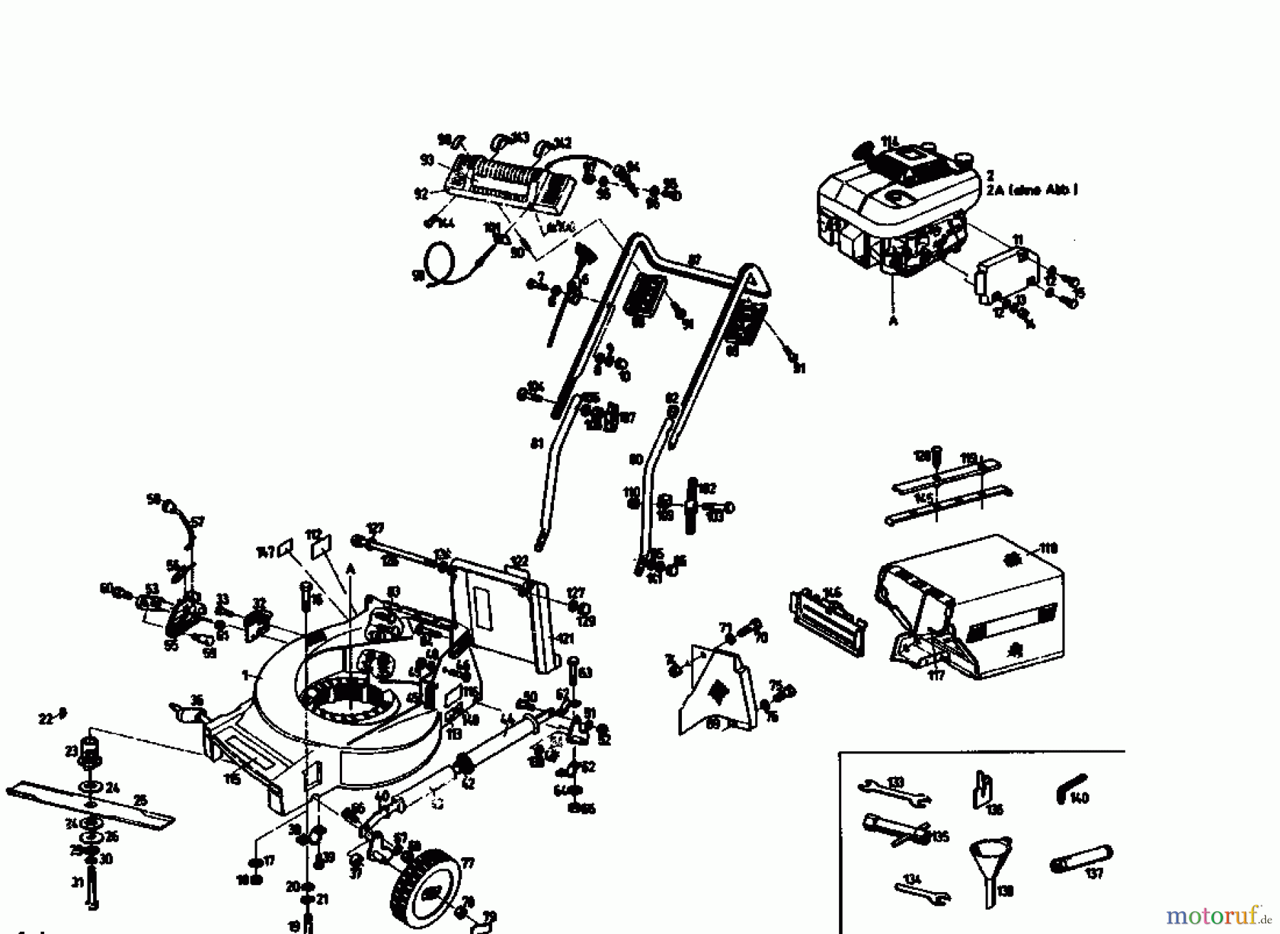 Gutbrod Petrol mower MH 532 04005.01 (1992) Basic machine