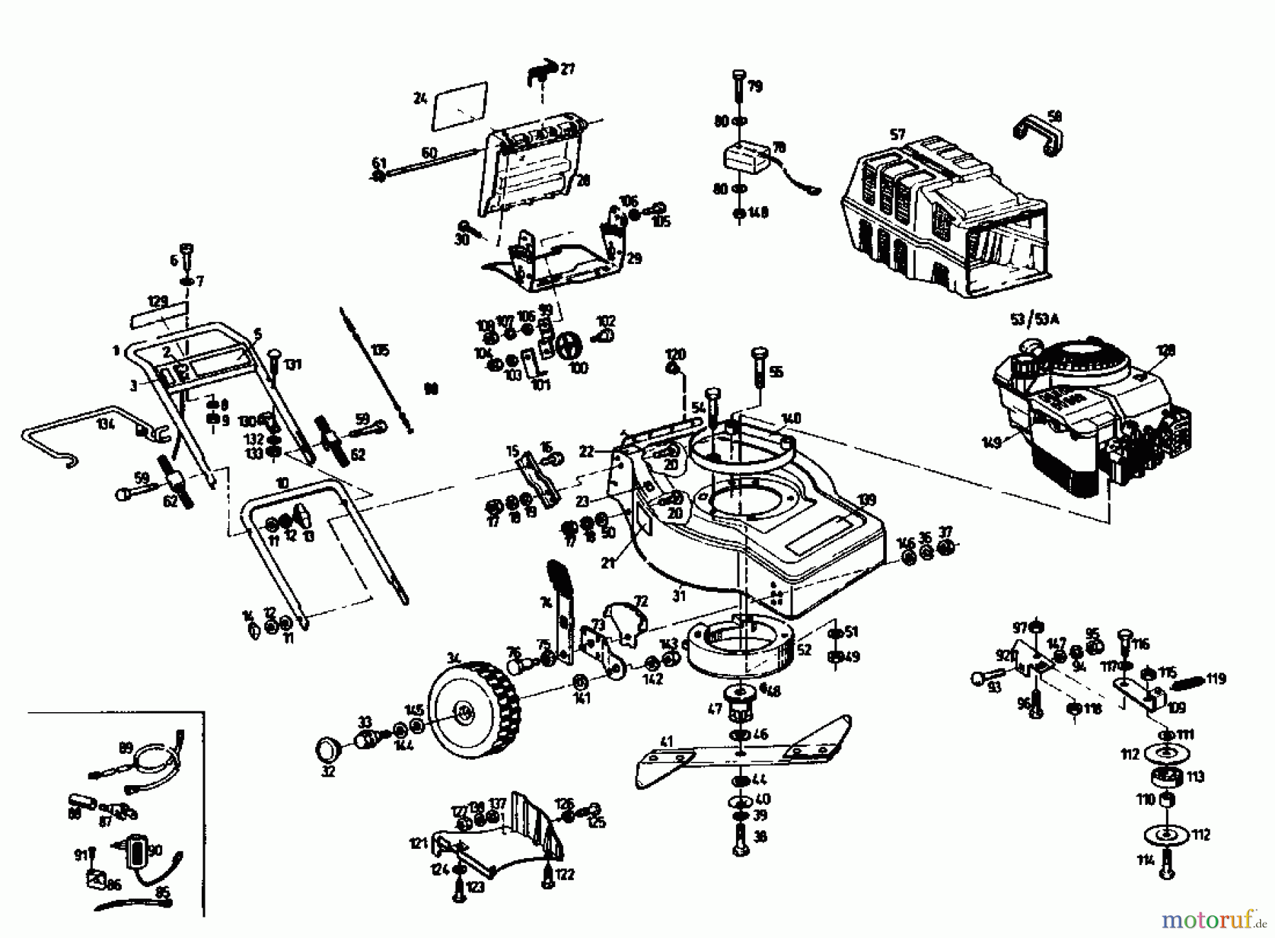 Gutbrod Petrol mower self propelled TURBO HBSR 04011.03 (1992) Basic machine