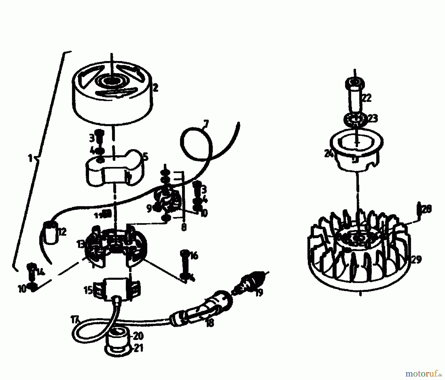  Gutbrod Cutter bar mower BM 100-2/G 07507.01  (1992) Flywheel, Ignition