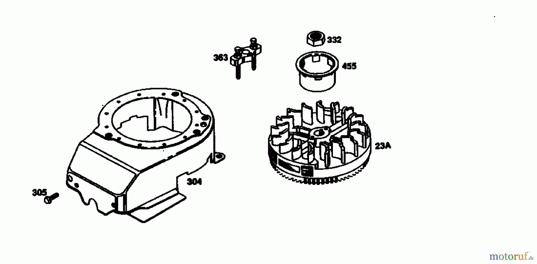 Gutbrod Petrol mower self propelled TURBO HBSR 04021.03 (1993) Blower housing, Flywheel