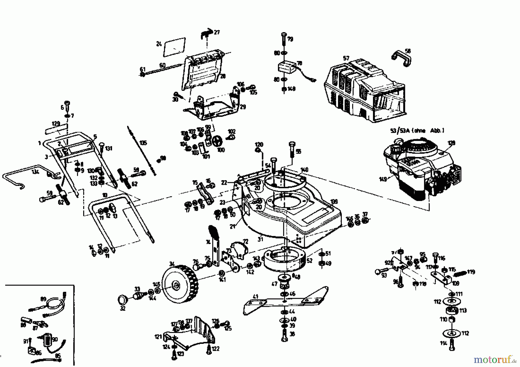 Gutbrod Petrol mower self propelled TURBO HBSR 04011.03 (1993) Basic machine