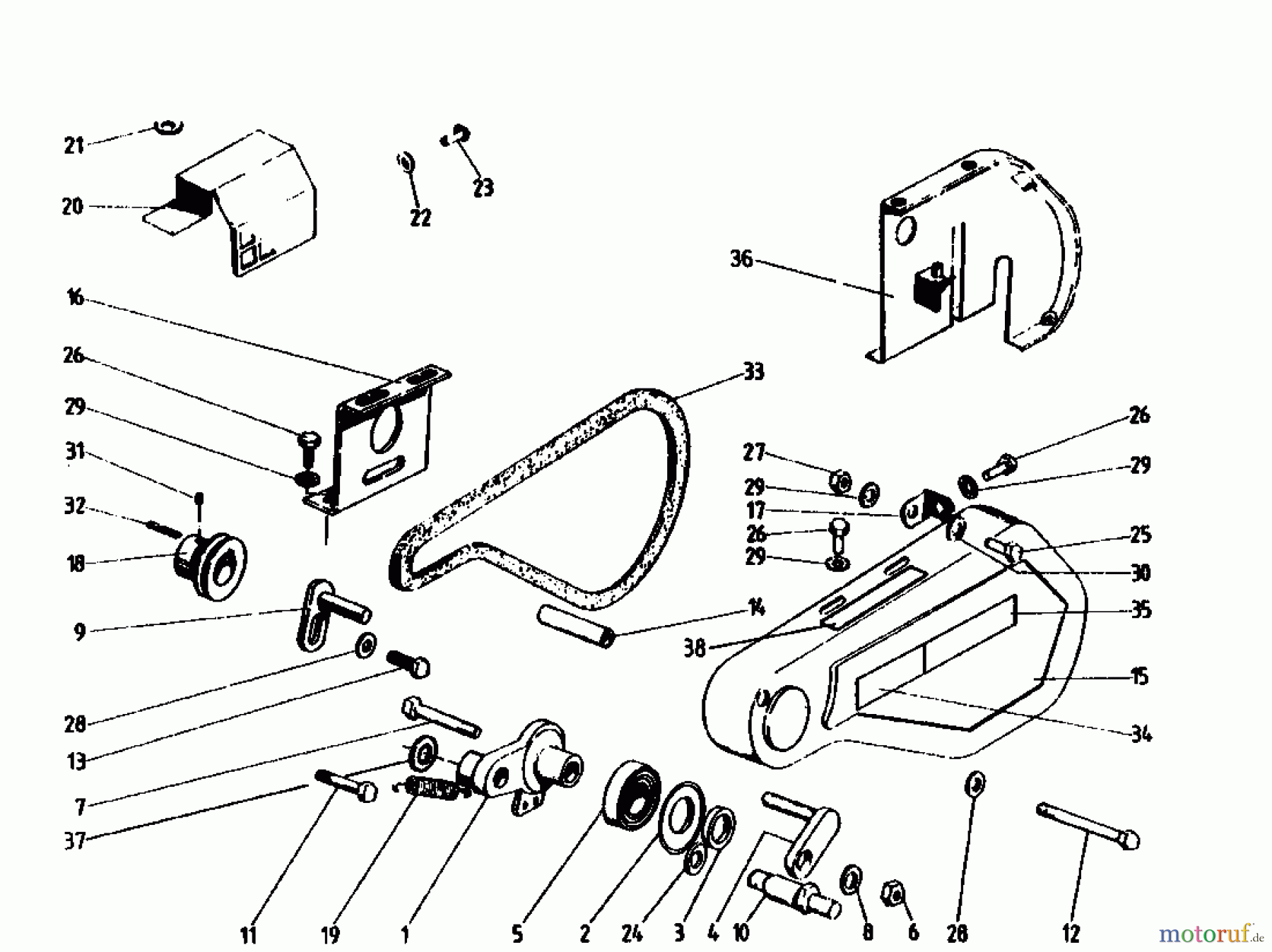  Golf Tillers 160 MS 4 07514.02  (1993) Drive system