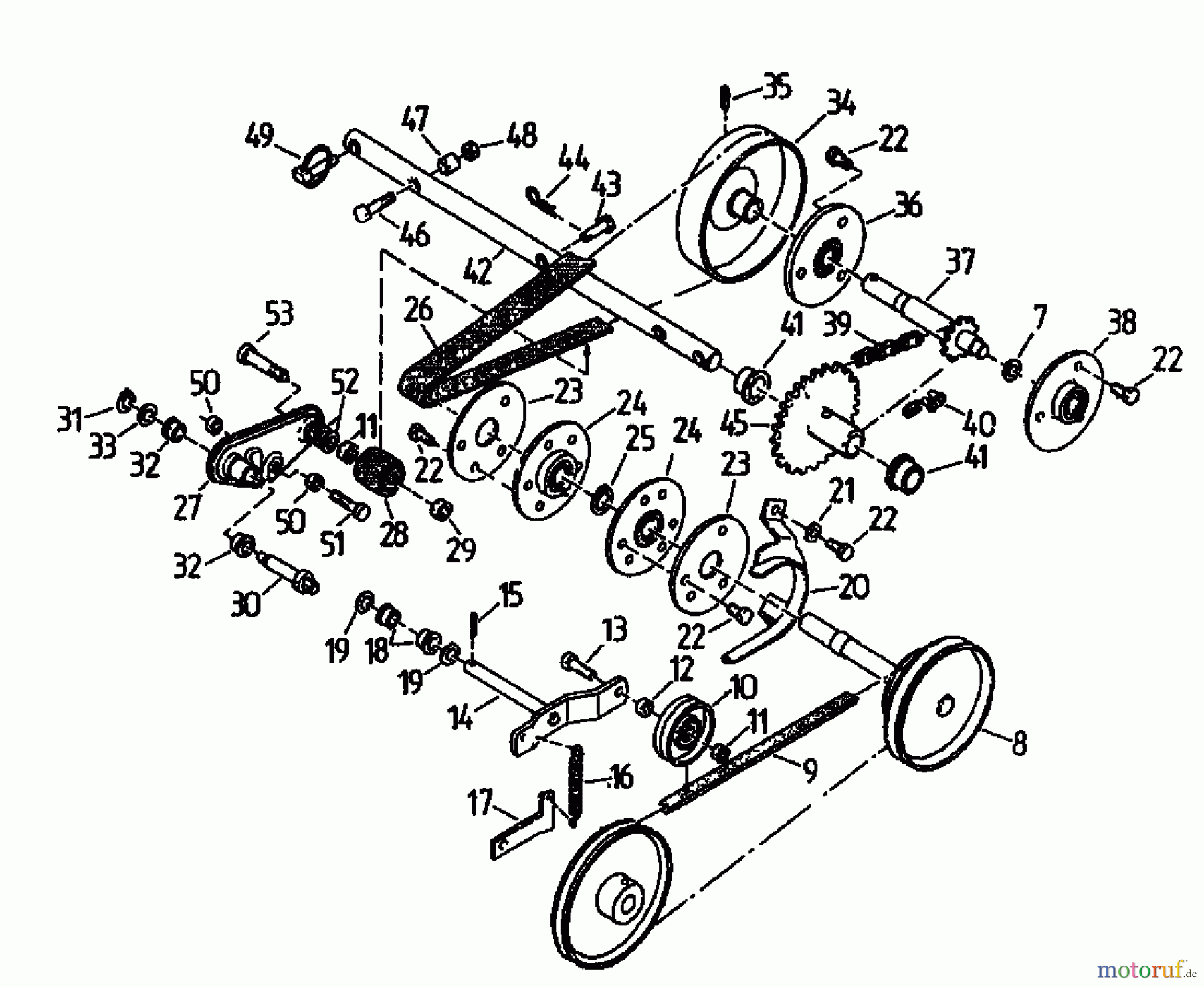  Gutbrod Cutter bar mower BM 91 07517.02  (1994) Drive system