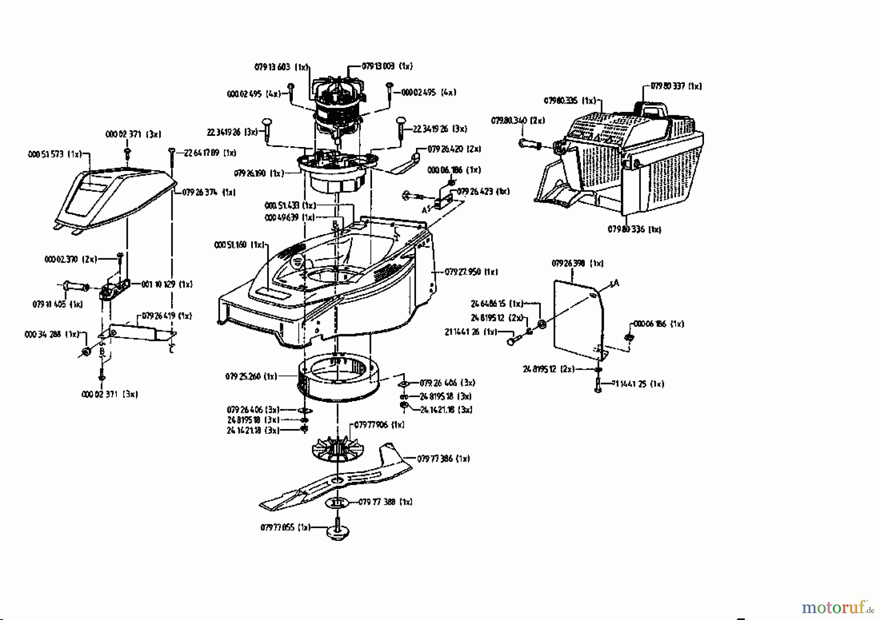 Gutbrod Electric mower HE 48 02817.02 (1994) Basic machine