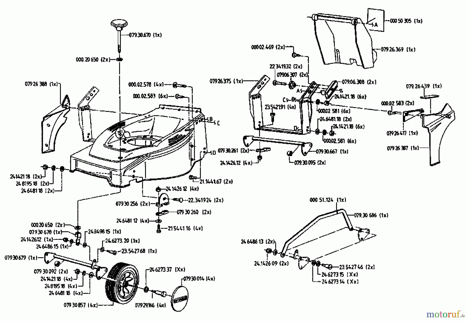  Gutbrod Electric mower HE 48 L 02817.01  (1994) Basic machine