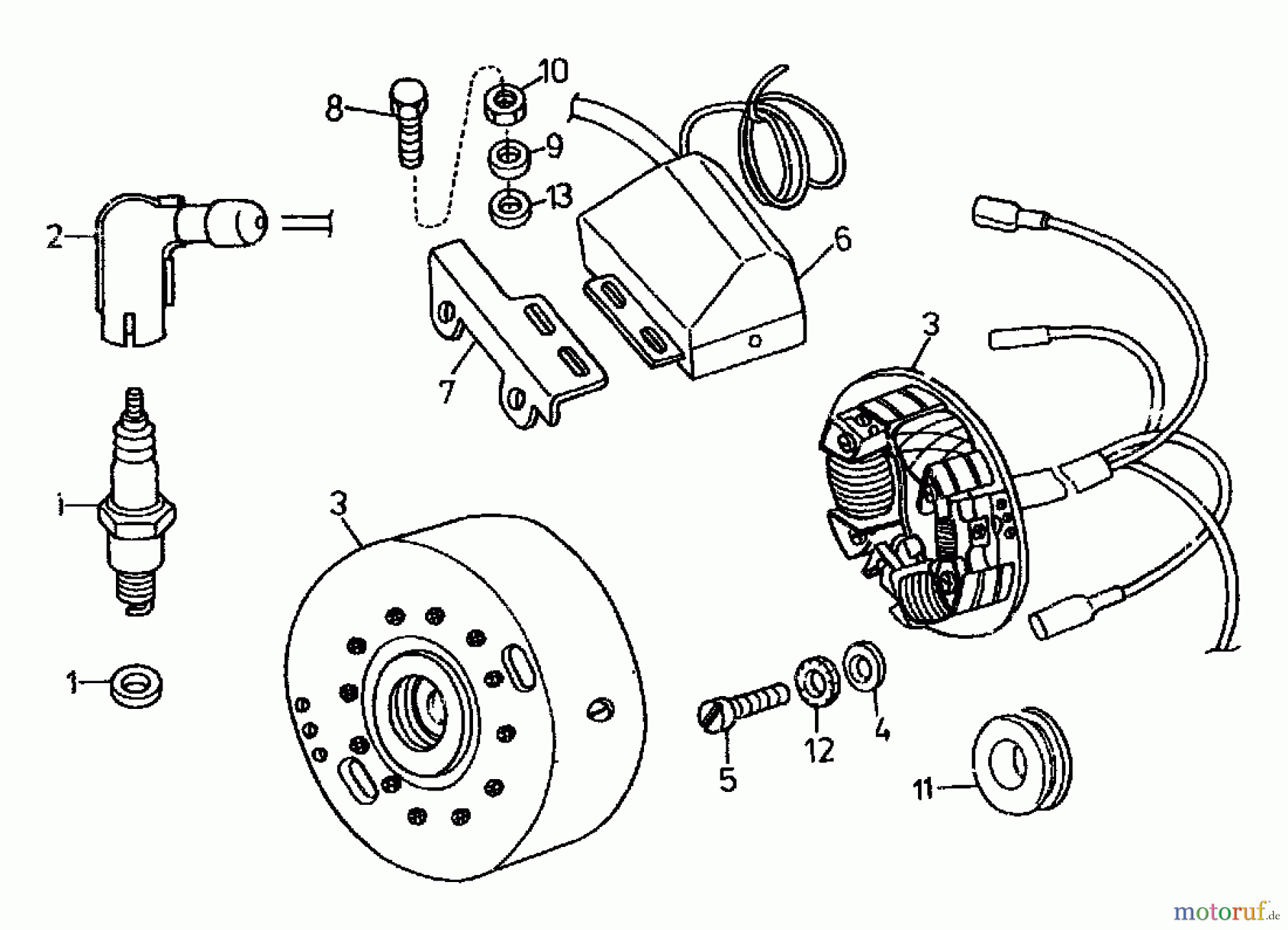  Gutbrod Cutter bar mower BM 100-2/G 07508.06  (1995) Flywheel, Ignition