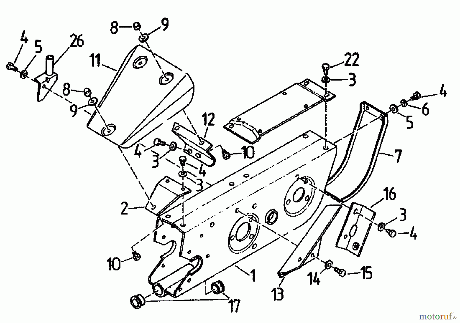  Gutbrod Cutter bar mower BM 91 07517.04  (1995) Transaxle case