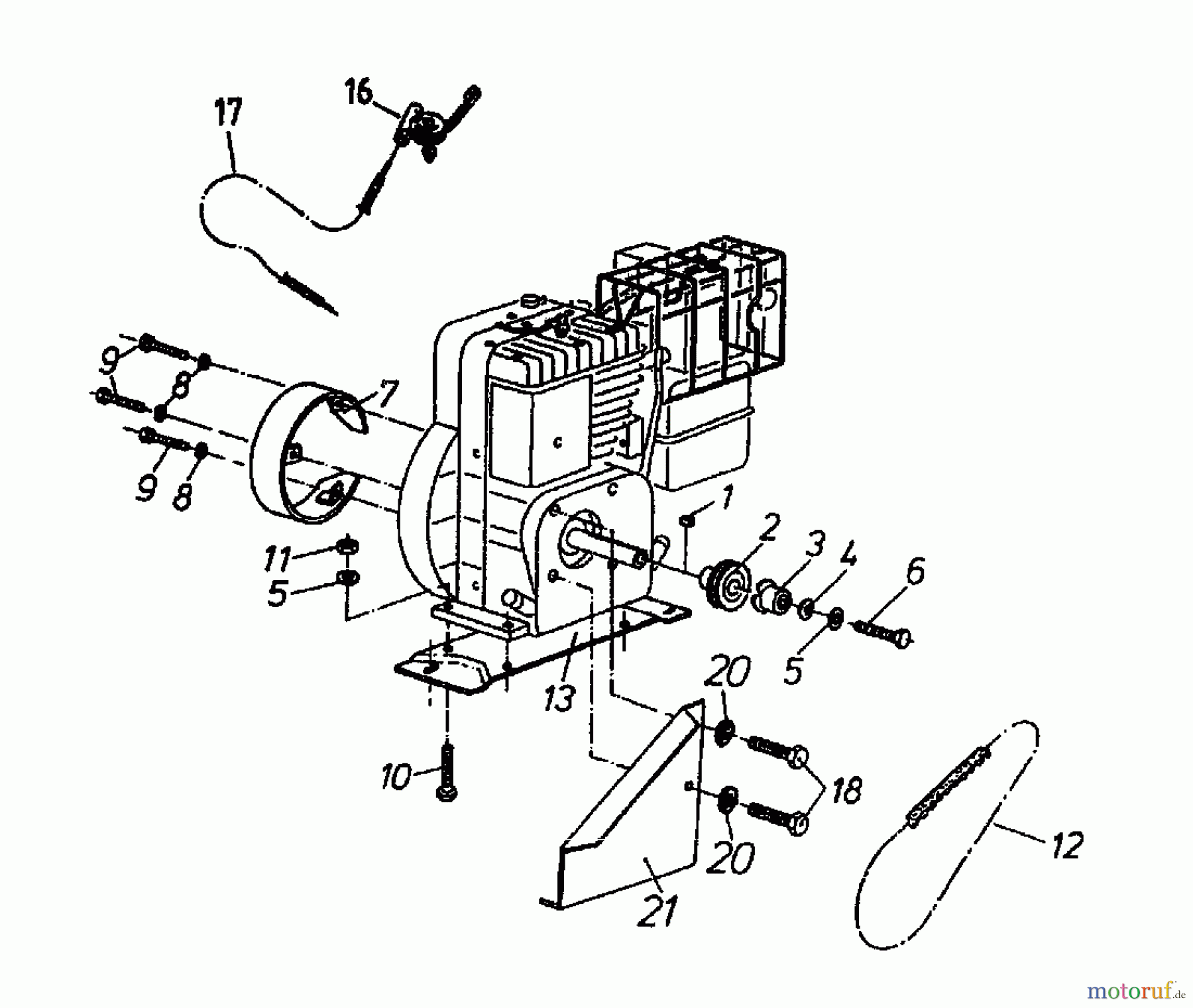 Gutbrod Cutter bar mower BM 91 07517.04  (1995) Belt, Engine